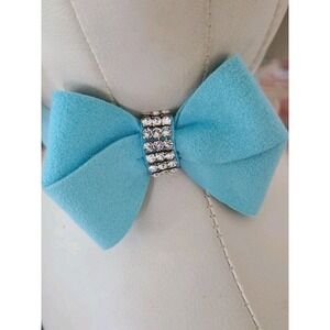Susan Lanci Collar Nouveau Bow Tiffi Blue Small